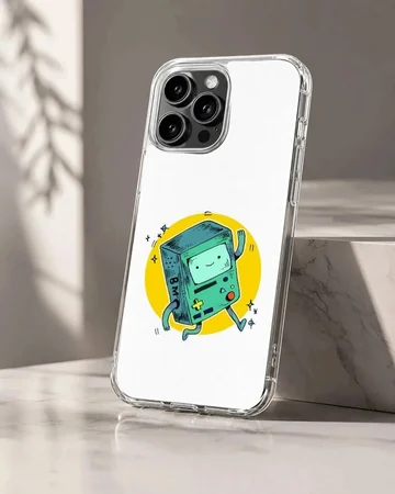 Illustration of BMO character on phone case