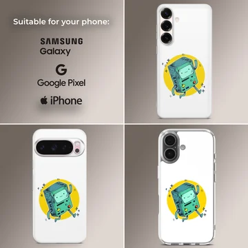 Illustration of BMO character on phone case — Collage