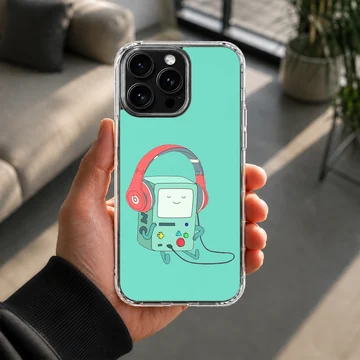 BMO cartoon character with headphones phone case — Lifestyle