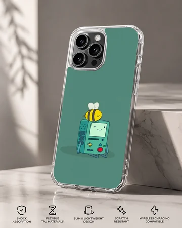 BMO and bee cartoon design on phone case — Specs
