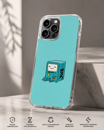 BMO character on teal background phone case — Specs