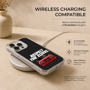 BMW E30 car with bold typography phone case — Charging