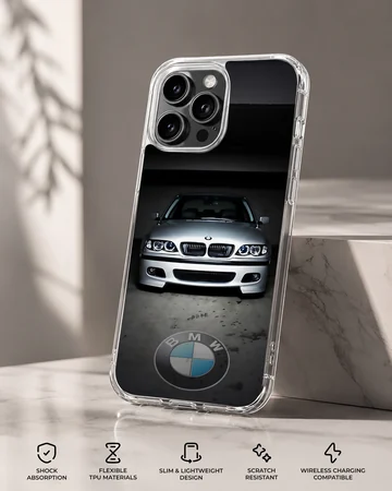 Photographic depiction of BMW E46 on phone case — Specs