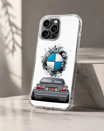BMW E46 design with motorsport theme on phone case