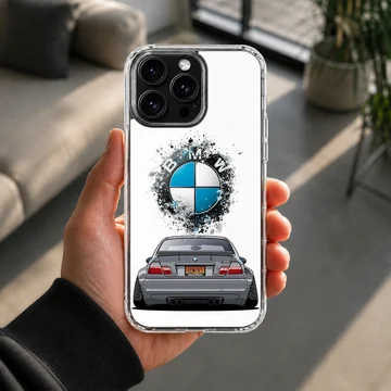 BMW E46 design with motorsport theme on phone case — Lifestyle