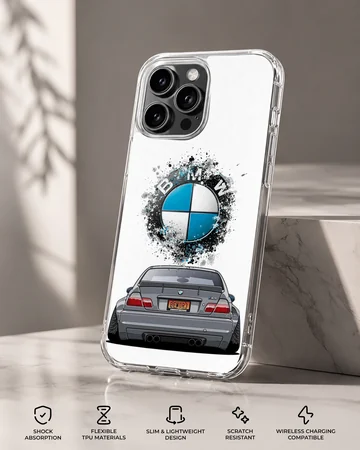 BMW E46 design with motorsport theme on phone case — Specs