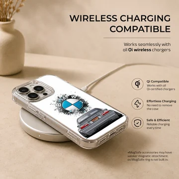 BMW E46 design with motorsport theme on phone case — Charging