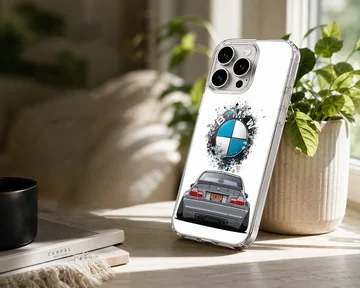 BMW E46 design with motorsport theme on phone case — Lifestyle