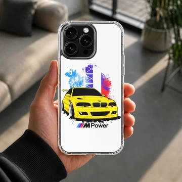 BMW E46 in dynamic design on phone case — Lifestyle