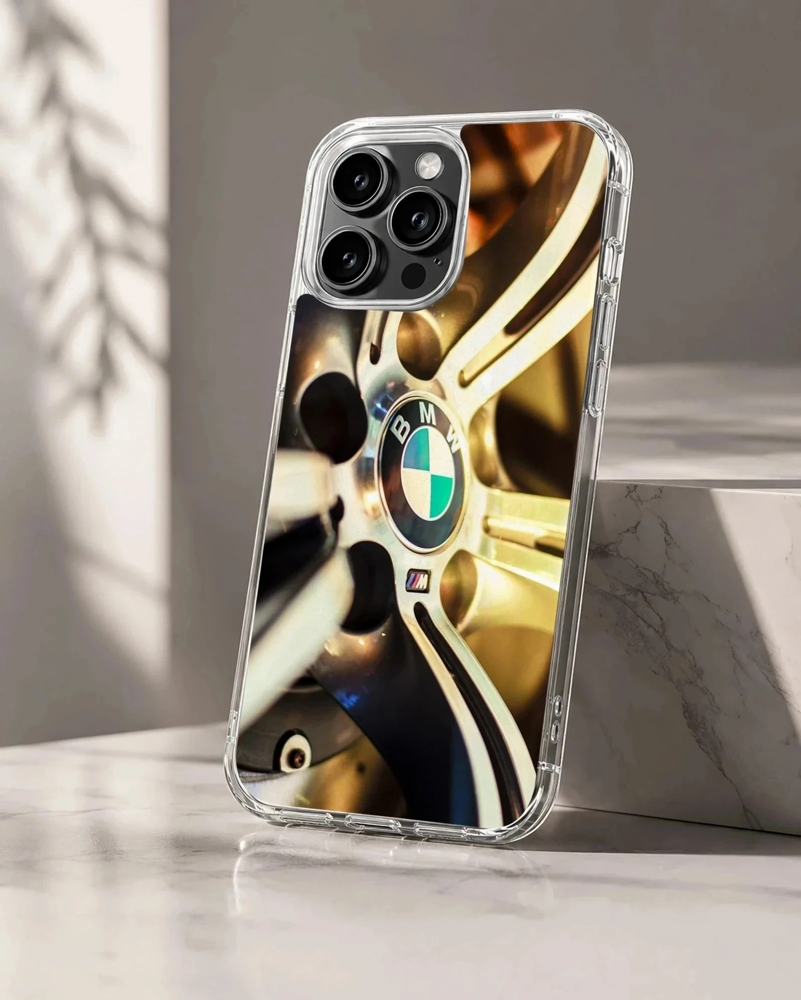 BMW2 motif featuring a wheel design on a phone case