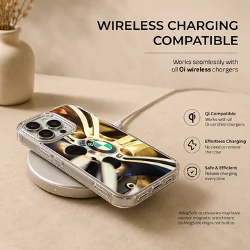 BMW2 motif featuring a wheel design on a phone case — Charging