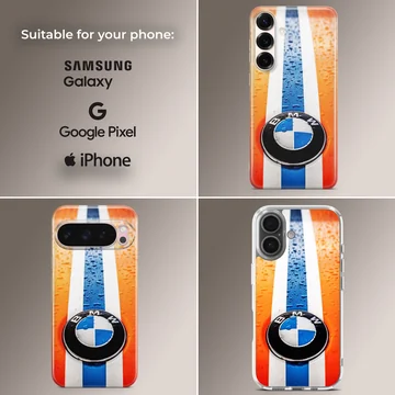 BMW3.1 stripe design with car emblem phone case — Collage