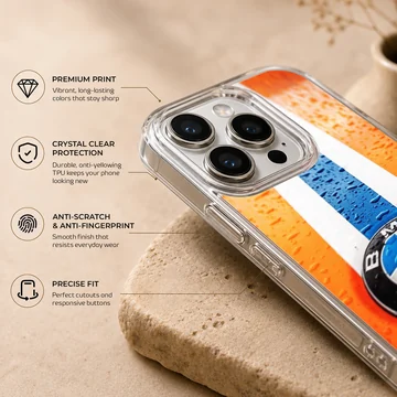 BMW3.1 stripe design with car emblem phone case — Info