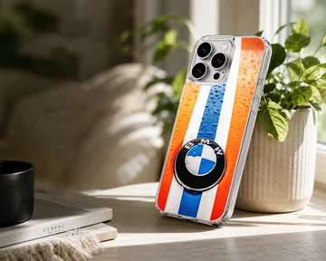 BMW3.1 stripe design with car emblem phone case — Lifestyle