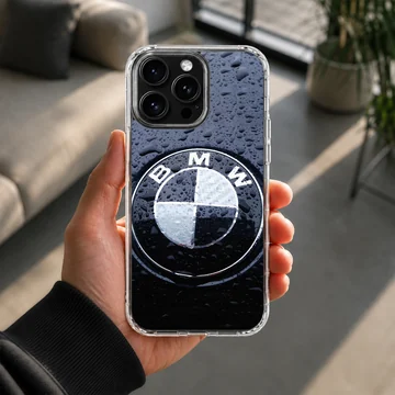 BMW3.3 logo with raindrop effect on phone case — Lifestyle