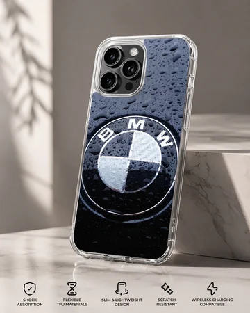 BMW3.3 logo with raindrop effect on phone case — Specs