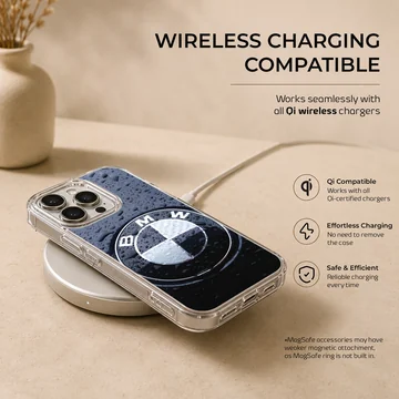 BMW3.3 logo with raindrop effect on phone case — Charging
