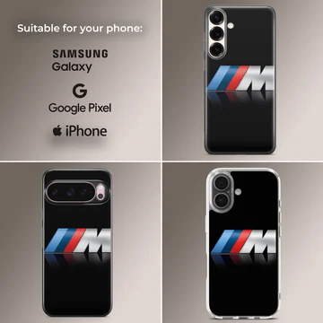 BMW inspired logo on a black background phone case — Collage