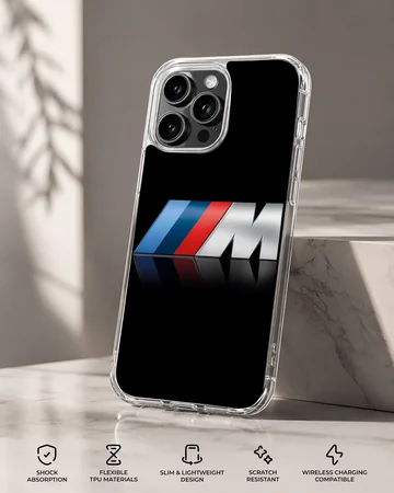 BMW inspired logo on a black background phone case — Specs