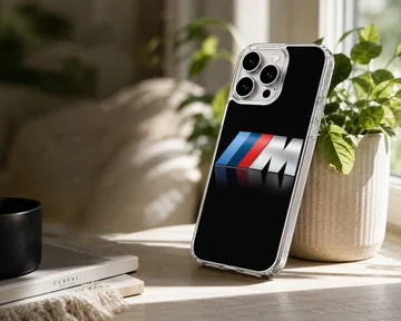 BMW inspired logo on a black background phone case — Lifestyle