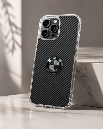 BMW6.3 carbon fiber design on phone case — Hero
