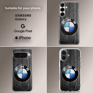 Digital illustration of BMW6.5 logo on phone case — Collage