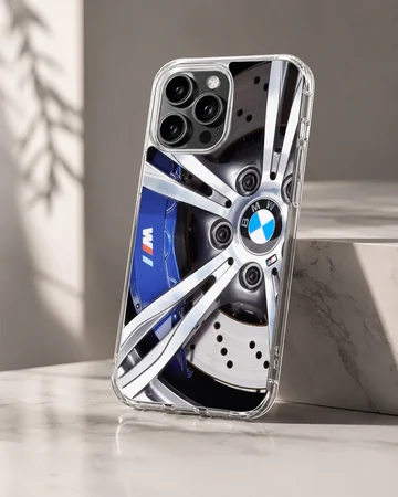 BMW6.6 phone case with dynamic car wheel design — Hero