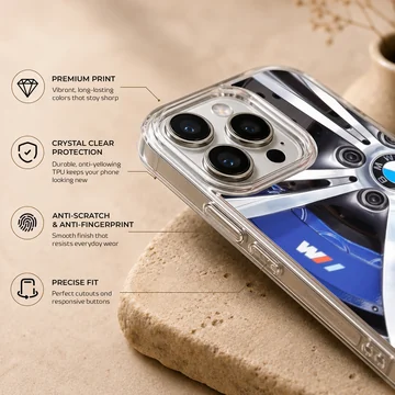 BMW6.6 phone case with dynamic car wheel design — Info