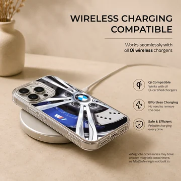 BMW6.6 phone case with dynamic car wheel design — Charging