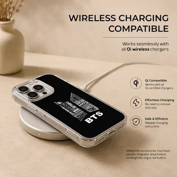 BTS typography design phone case — Charging