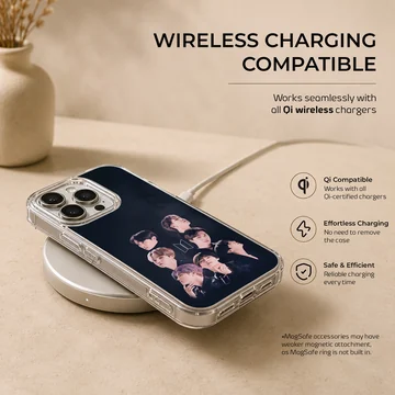 BTS photographic montage phone case with members' portraits — Charging