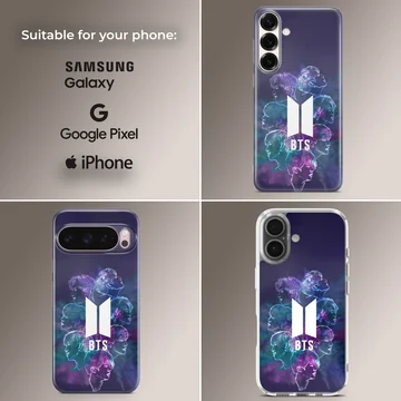 BTS design with vibrant portraits phone case — Collage