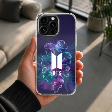 BTS design with vibrant portraits phone case — Lifestyle