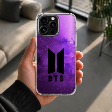 BTS logo on purple galaxy background phone case — Lifestyle