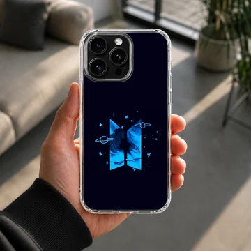 BTS-themed phone case with cosmic blue design — Lifestyle
