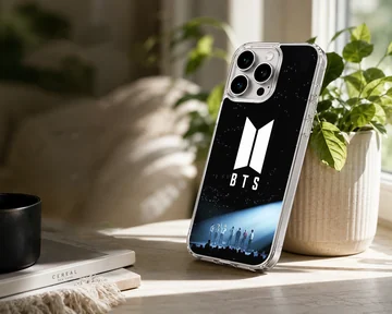 BTS stage performance artwork on phone case — Lifestyle