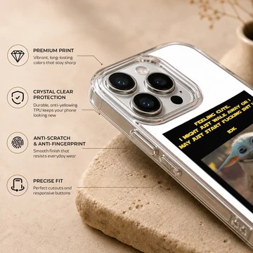 Baby Yoda with bold typography on phone case — Info