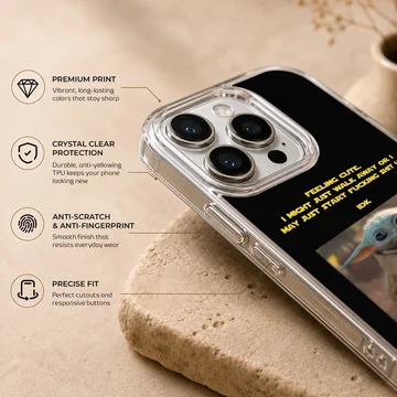 Baby Yoda with quote on black phone case — Info