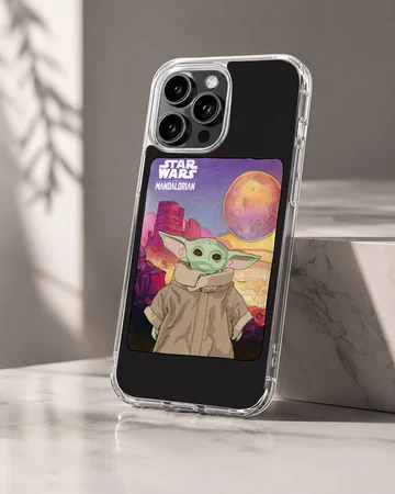 Baby Yoda from The Mandalorian on a phone case — Hero