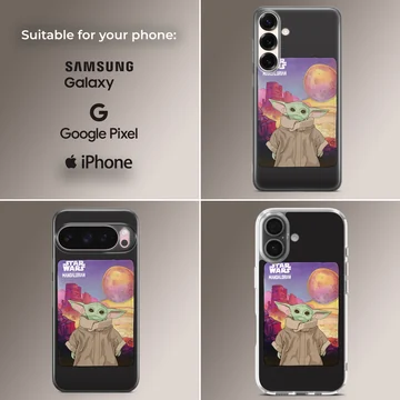 Baby Yoda from The Mandalorian on a phone case — Collage
