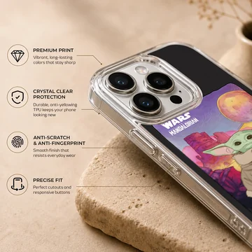 Baby Yoda from The Mandalorian on a phone case — Info