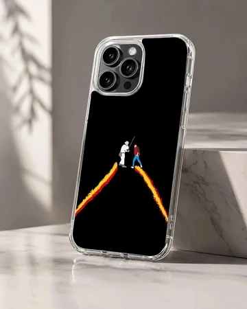 Back To The Future design phone case featuring iconic imagery.