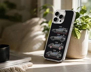 Back to the Future phone case with iconic cars illustration — Lifestyle