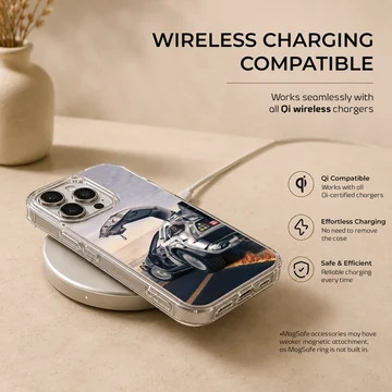 Back To The Future phone case with iconic time machine artwork — Charging