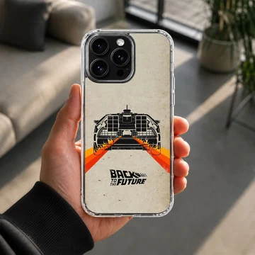 Back To The Future design phone case featuring iconic elements. — Lifestyle