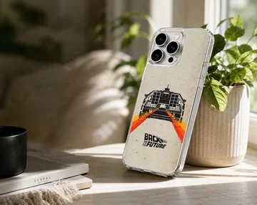 Back To The Future design phone case featuring iconic elements. — Lifestyle