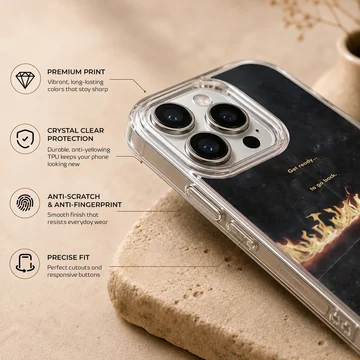 Back To The Future artwork with bold typography phone case — Info