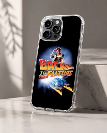Back To The Future artwork with retro-futuristic theme phone case — Hero