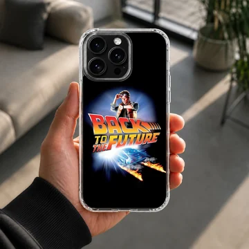Back To The Future artwork with retro-futuristic theme phone case — Lifestyle