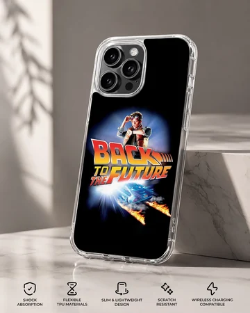 Back To The Future artwork with retro-futuristic theme phone case — Specs